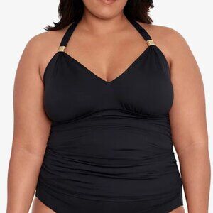Lauren Ralph Lauren Plus Size Halter Tankini Top